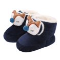 thumbnail image 3 of Ketyyh-chn99 Baby Girls Boys House Shoes Baby Slippers Baby Girls Boys Cotton Booties Winter Warm Fleece Slippers Toddler Non Slip Ankle Boots House Socks Shoes for 6-12 Months,Blue, 3 of 5