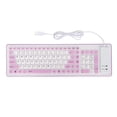 thumbnail image 3 of Foldable Silicone Keyboard, Keys USB Wired Silicon Silicone Keyboard 103 Waterproof Mute Fadeless for PC Laptop Purple, 3 of 8