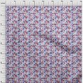 thumbnail image 4 of oneOone Georgette Viscose Medium Blue Fabric Abstract Floral Sewing Craft Projects Fabric Prints By Yard 42 Inch Wide, 4 of 4