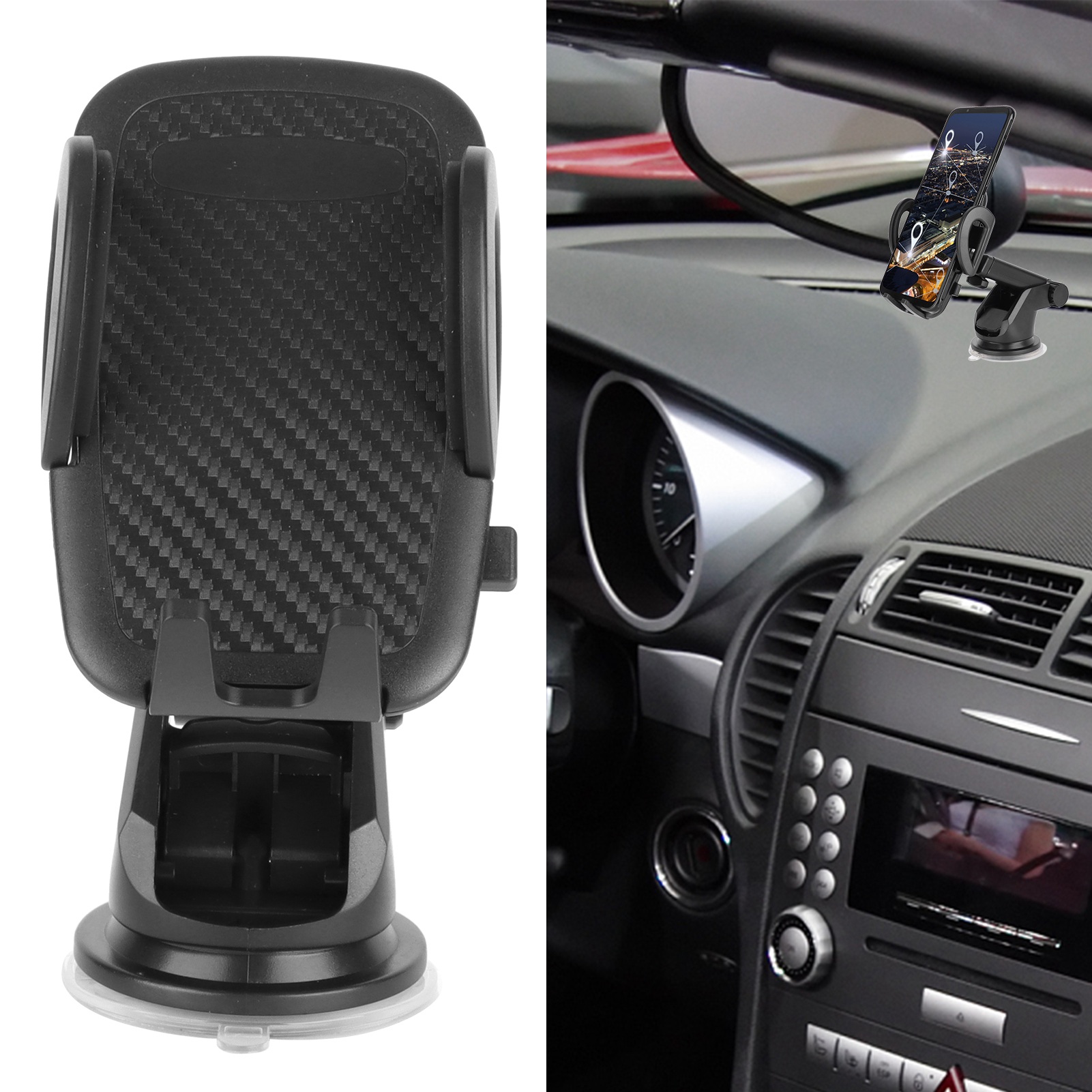 YSTINNG Universal Car Phone Mount Telescopic Suction Cup Phone Holder for Dashboard Windshield Air Vent B311-2561