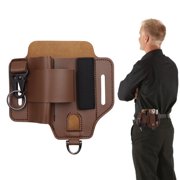 Deals of The Day! Gspmoly Multifunctional Tool Case Portable Leather Tools Storage Pockets Belt Storage Box Flashlight Holster Deals of The Day