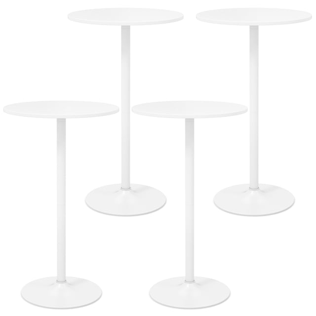 Patiojoy Ensemble de 4 Tables Bistro Rondes de 24 Pieds', Hauteur Réglable 40 Pouces Table de Bar pour Cocktail et Table Basse de 22 Pouces de Hauteur