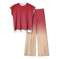 thumbnail image 1 of Blouses pour Femmes Femmes Mode Décontracté Sans Manches devant Court Dos Long Haut Sans Manches et Ensemble Pantalon, 1 of 1