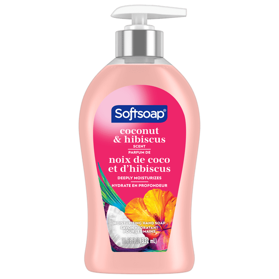 Softsoap Coconut and Hibiscus Moisturizing Liquid Hand Soap, 332 ml Bottle