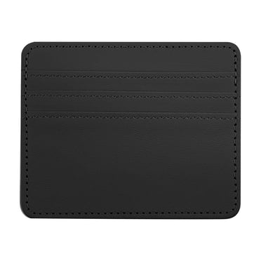 WHEANG Business Card Holder Credit Card Holder Slim Minimalist Front Id Small Compact Leather One Size Black