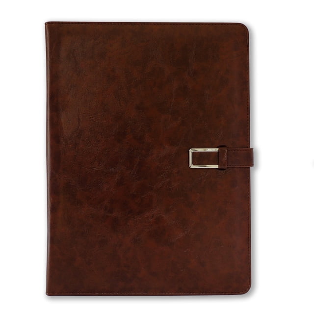 Classeur Professionnel pour Carnet/portfolio de CV avec Bloc-Notes Format Lettre, Aspect Cuir de Qualité Supérieure
