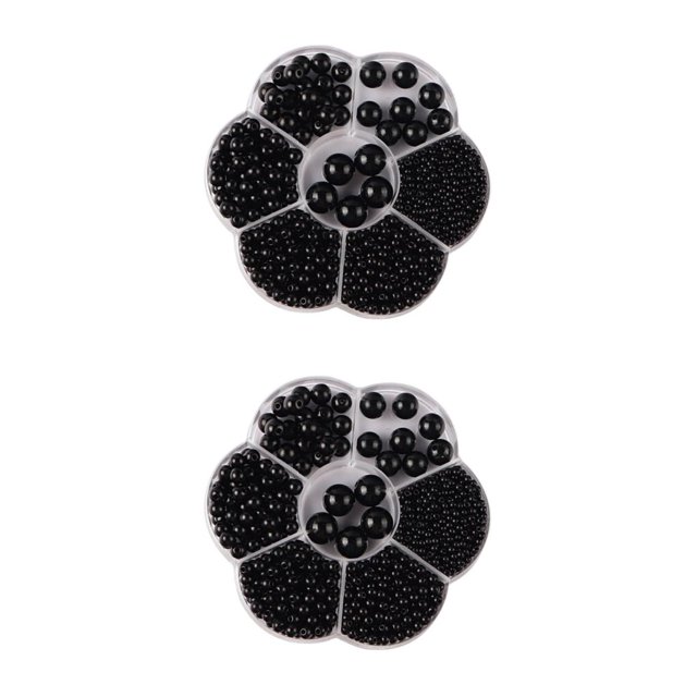 Baohd 1/2/3/5 1150pack/lot Bead Accessories Easy To Thread Wide Application Not Easy To Fade black 2PCS