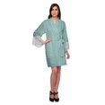thumbnail image 4 of Moomaya Bride Getting Ready Shirt Cotton Short Robes For Women Bath Robe Girls, 4 of 6