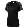 thumbnail image 1 of Gravity Threads Chemise à Manches Bloquées pour Femmes - Évacuation de l'Humidité - Noir/gris Fer - Grand, 1 of 1