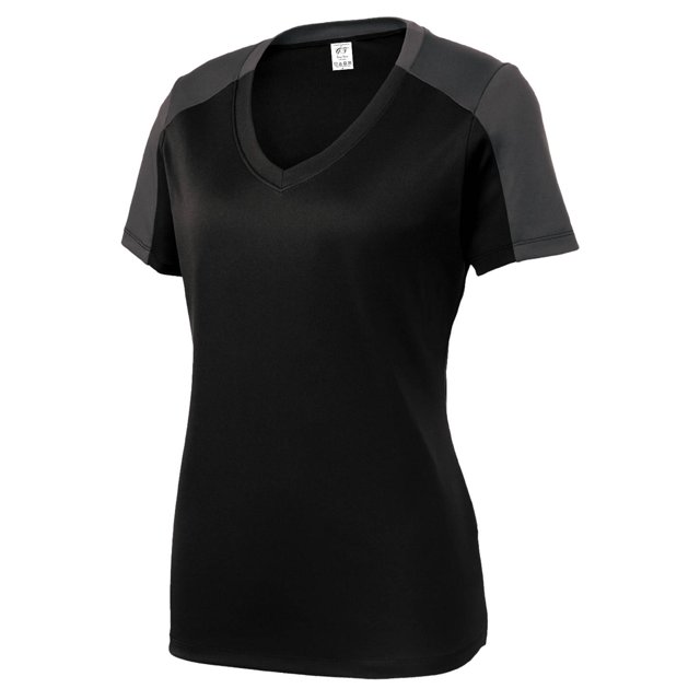 Gravity Threads Chemise à Manches Bloquées pour Femmes - Évacuation de l'Humidité - Noir/gris Fer - Grand