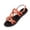 Orange, variant on HVOBTTY Women's Summer Trendy Square Toe Heel Elegant Low Heel Closed Back Open Heel Fashion Comfortable Dress Shoes Silver, 39