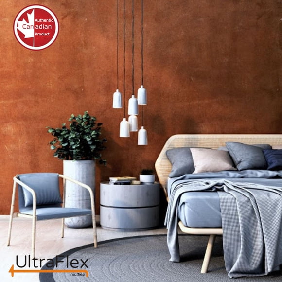 UltraFlex DYNASTY- Ferme Orthopédique Soin de la Colonne Vertébrale, Soutien de la Posture, Soulagement de la Pression et Sommeil Plus Frais, Mousse CertiPUR-US® Haute Résistance et Haute Densité (Fabriqué au Canada) - Format Jumeau/simple
