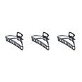 thumbnail image 2 of maskred Fashion Claw Clips Large Simple Style Handy Simple Style Sturdy Exquisite Accessories Barrettes for Women Dark Black/Arc 3Set, 2 of 6