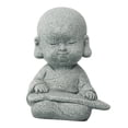 thumbnail image 1 of Creative Buddha Statue Resin Feng Shui Buddha Statue Monk Play the Piano, 1 of 8