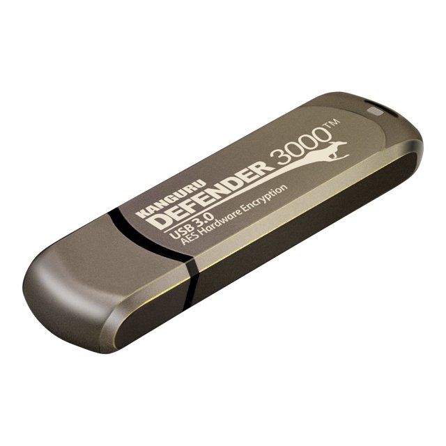 Kanguru Encrypted Defender 3000 - USB flash drive - encrypted - 8 GB - USB 3.2 Gen 1 - FIPS 140-2 Level 3 - TAA Compliant