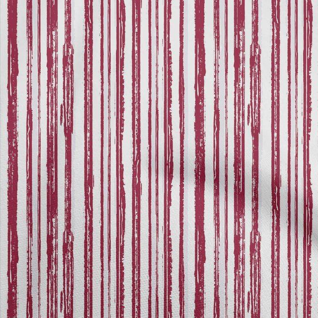 oneOone Silk Tabby Maroon Fabric Striped Line Fabric For Sewing Printed Craft Fabric By The Yard 42 Inch Wide