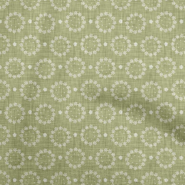 oneOone Silk Tabby Olive Green Fabric Block Craft Projects Decor Fabric Printed By The Yard 42 Inch Wide-H2