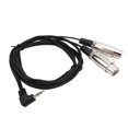 thumbnail image 2 of High Transmission Rate, Shielding Interference, Plastic Material, Lightweight and Portable, Dual Female XLR to Right Angle 3.5mm Y Splitter Cable for Microphones, Cameras, 2 of 7