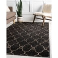 thumbnail image 2 of Unique Loom Tapis d'Intérieur et d'Extérieur à Flatweave Transitionnel, 6' x 9', Noir/ivoire, Collection, 2 of 2