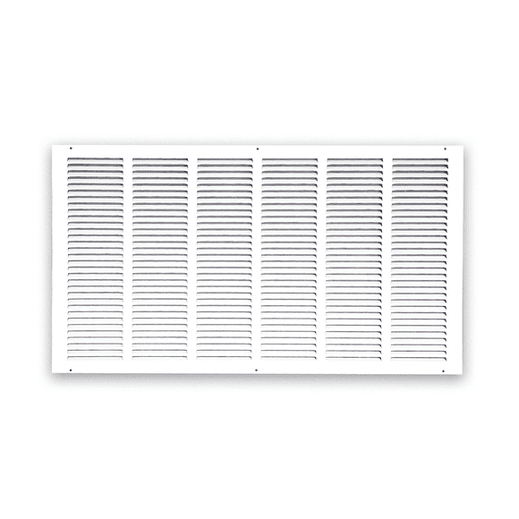 Prima Decorative Hardware 1 RA Air Return Grille 30 x 16, White Steel Return Vent Cover for Sidewall and Ceiling, Fits Standard Duct Openings, Outer Size 31-3/4 x 17-3/4 inch