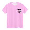 thumbnail image 1 of WEIYLL T-Shirts Graphiques pour Filles Manches Courtes Été Col Rond Ville Hauts Doux Imprimés pour Enfants 4-5 Ans, 1 of 6