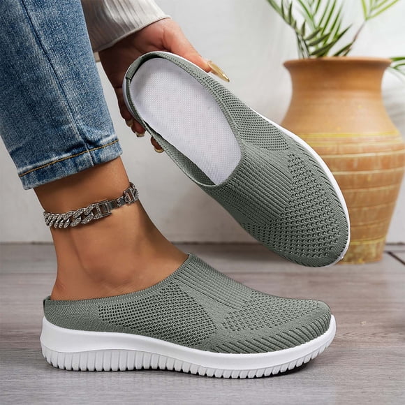Willtoo Orthopedic Casual Shoes for Women Arch Support Golf Shoes Wide Width Non Slip Slip on Work Shoes Knitted Mesh Stretch Comfort 2026 Foam Shoes