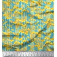 thumbnail image 1 of Soimoi Poly Georgette Fabric Stripe & Buttercup Floral Print Fabric by Yard 52 Inch Wide, 1 of 3