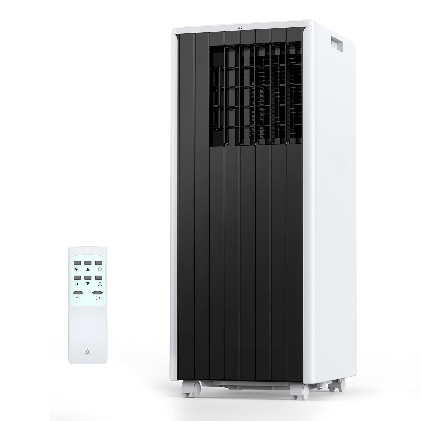 Portable Air Conditioner 8000BTU with Cooling, Dehumidifier, Fan Mode & Smart Control 4-In-1 Remote Control Window Kit Included For Rooms Up To 350 Sq Ft, Black