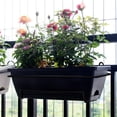 thumbnail image 3 of DOLITY Balcony Railing Planter Flower Pot Vegetables Growing Container Window Box Planter Plant Basket for Farmhouse Patio Yard Deck Dark Gray, 3 of 7