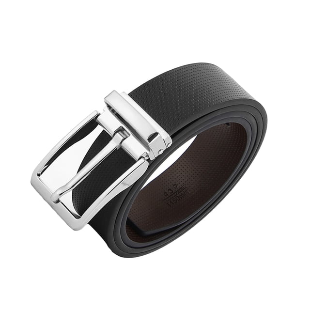 Langgg Mens Belt Handmade With Meticulous And Precise Craftsmanship For Any Occasion L63 Chromium Black 1Set