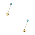 thumbnail image 1 of Transemion 1/2/3/5 Cartoon Adorable Restaurant Hotel Tableware Portable Washable Stainless Steel Stirring Mixing Dinnerware Cake Flatware Donut Spoon Blue 2PCS, 1 of 6