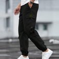 thumbnail image 2 of Jamicy Pantalon Cargo pour Hommes Cadeau pour Hommes Pantalon Cargo d'Entraînement pour Hommes Pantalon de Survêtement Fuselé de Musculation Pantalon Long Coupe Ample Athlétique Course Randonnée Pantalon de Survêtement, 2 of 7