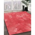 thumbnail image 3 of Ahgly Company Tapis d'Intérieur Lavables à la Machine, Carrés, Transitionnels, Rouges, 5 Pieds Carrés, 3 of 7