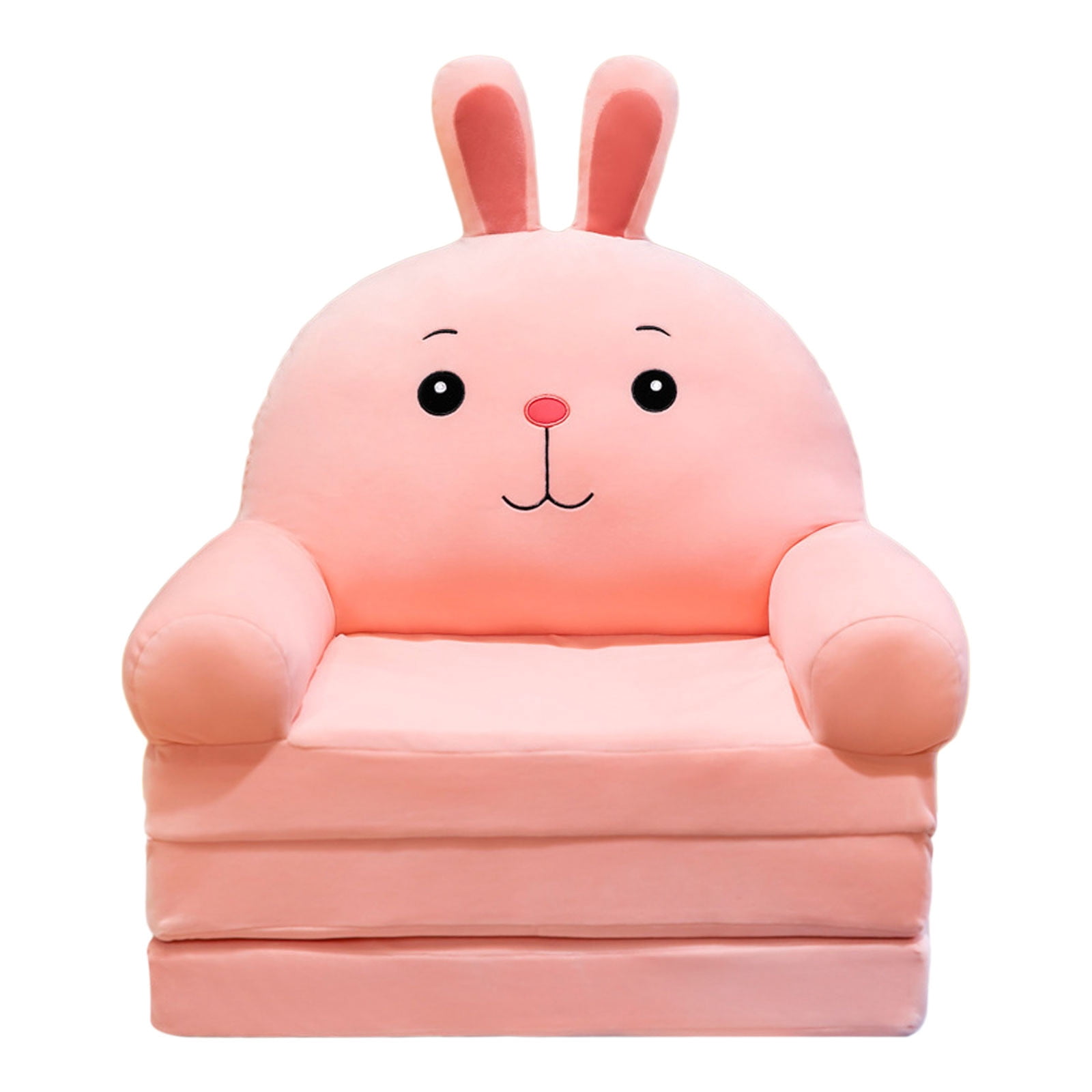 Plush Folding Children's Sofa Backrest Armchair 2 In 1 Folding Children's Sofa Cute Cartoon Lazy Sofa Without Padding Or Padding Core