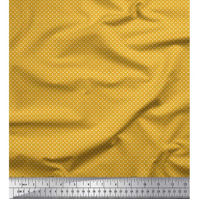 Soimoi Rayon Fabric Triangle & Art Geometric Decor Fabric Printed Yard 42 Inch Wide