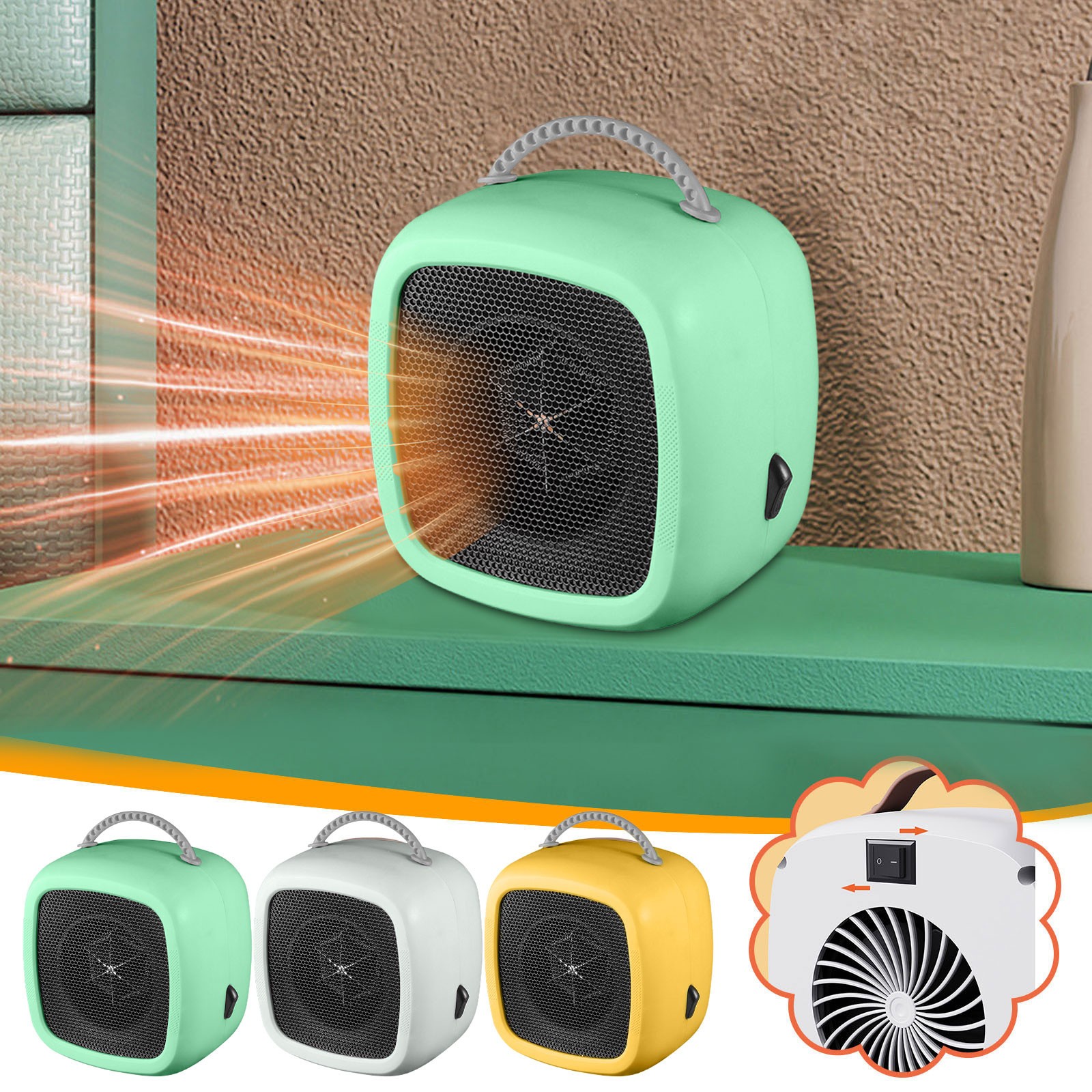 Sentmoon Space Heater Heaters for Indoor Use Desktop Heaters Small Household Mini Heating Heaters for Bedroom and Sleep