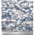 thumbnail image 1 of Soimoi Rayon Fabric Two Tone With Grey Camouflage Print Sewing Fabric Yard 56 Inch Wide, 1 of 3