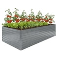 thumbnail image 1 of Outsunny Galvanized Raised Garden Bed, 8' x 4' x 2' Planter Box Light Grey, 1 of 10