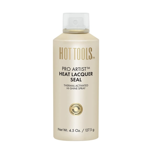 HOT TOOLS Heat Protectant Hi-Shine Spray | Instantly Makes Hair Shinier Minimizes Frizz & Gives Hair a Lacquered Finish | Protects Hair from Heat Damage without Use of Silicones