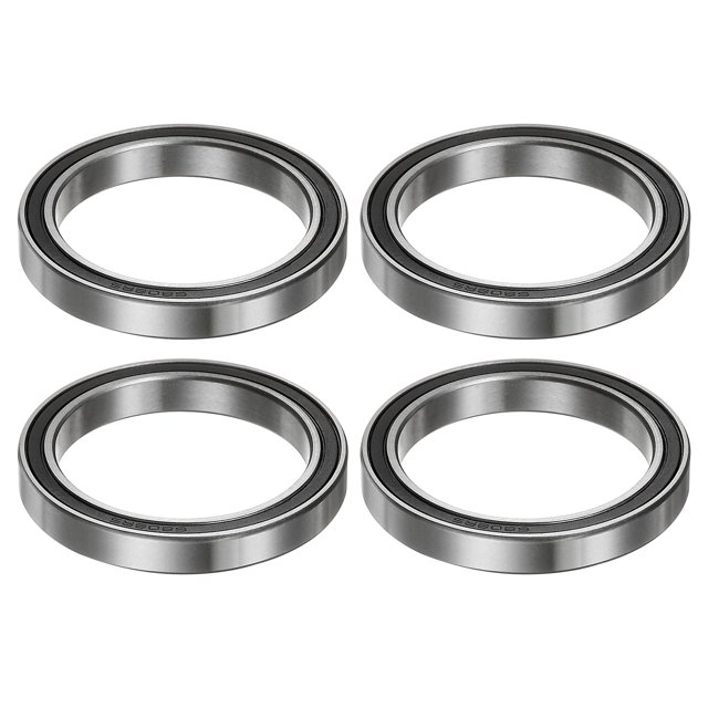 Unique Bargains 6808-2RS Roulements à Billes 40mmx52mmx7mm Acier Chromé ABEC3 Double Scellé Lot de 4