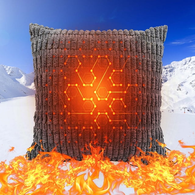 Aursykel USB Electric Heating Pillow Cover 5 Gear Temperature Control with Timer Soft Material for Office Travel Relaxation Muscle Tension Relief Easy Connectivity to Power Sources