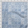 thumbnail image 4 of oneOone Cotton Silk Dusty Blue Fabric Floral Craft Projects Decor Fabric Printed By The Yard 42 Inch Wide, 4 of 5