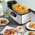 thumbnail image 3 of Costway 3.2 Quart Electric Deep Fryer 1700W Stainless Steel Timer Frying Basket, 3 of 10