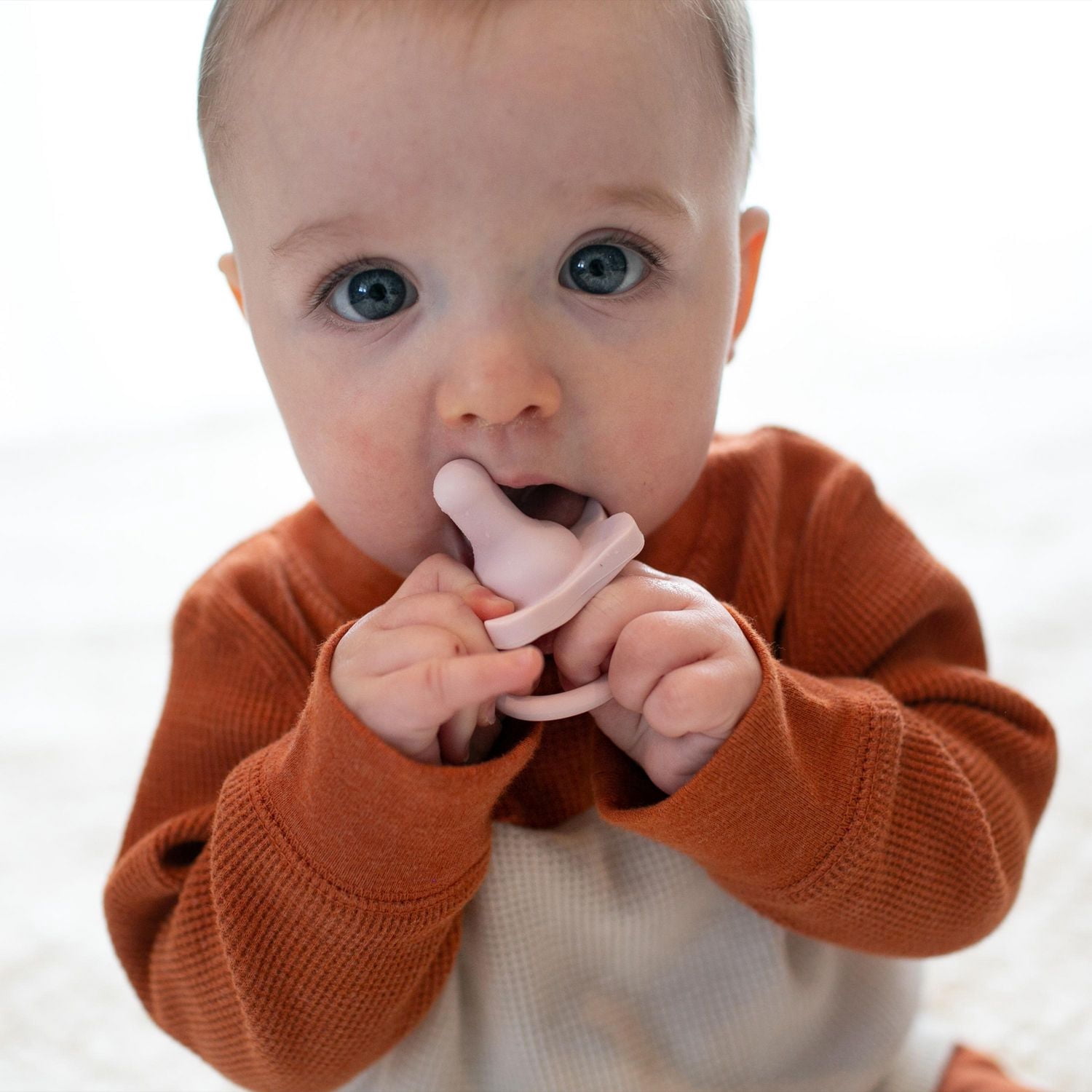 Dr. Brown's HappyPaci 100% Silicone Baby Pacifier, Contoured One-Piece Design, 0-6m, BPA-Free, 3-Pack