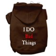 thumbnail image 1 of I Do Bad Things Screen Print Pet Hoodies Brown S (10), 1 of 1
