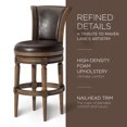 thumbnail image 3 of Maven Lane Pullman Bar Stool in Walnut Finish with Marksman Saddle Vegan Leather, 3 of 6