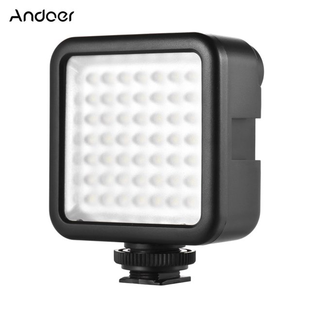 Mistaha W49 Mini Caméra Interlock LED Panneau Lumière Dimmable Caméscope Vidéo Éclairage avec Chaussure