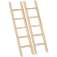 thumbnail image 5 of LOVEVER 2Pcs Miniature Wooden Ladders Miniature Simulation Ladder Toy Wooden Mini House Furniture, 5 of 5