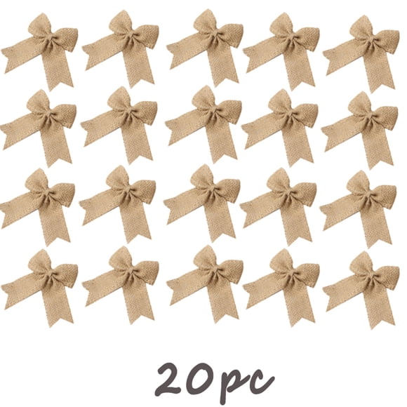 Burlap Bows for Christmas Tree Burlaps Bows Burlaps Bow Knot Burlaps Decorative Bowknot Natural Orname
