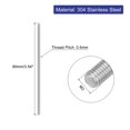 thumbnail image 2 of Unique Bargains 8Pack M3 x 90mm 0.5mm Pitch 304 Stainless Steel Fully Threaded Rod Bar Studs, 2 of 6